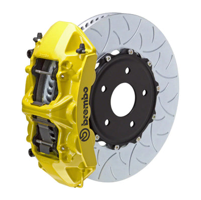 GT Big Brake Kit, 6-Piston, 350x34mm Type-3 Slotted Rotors, Yellow Calipers