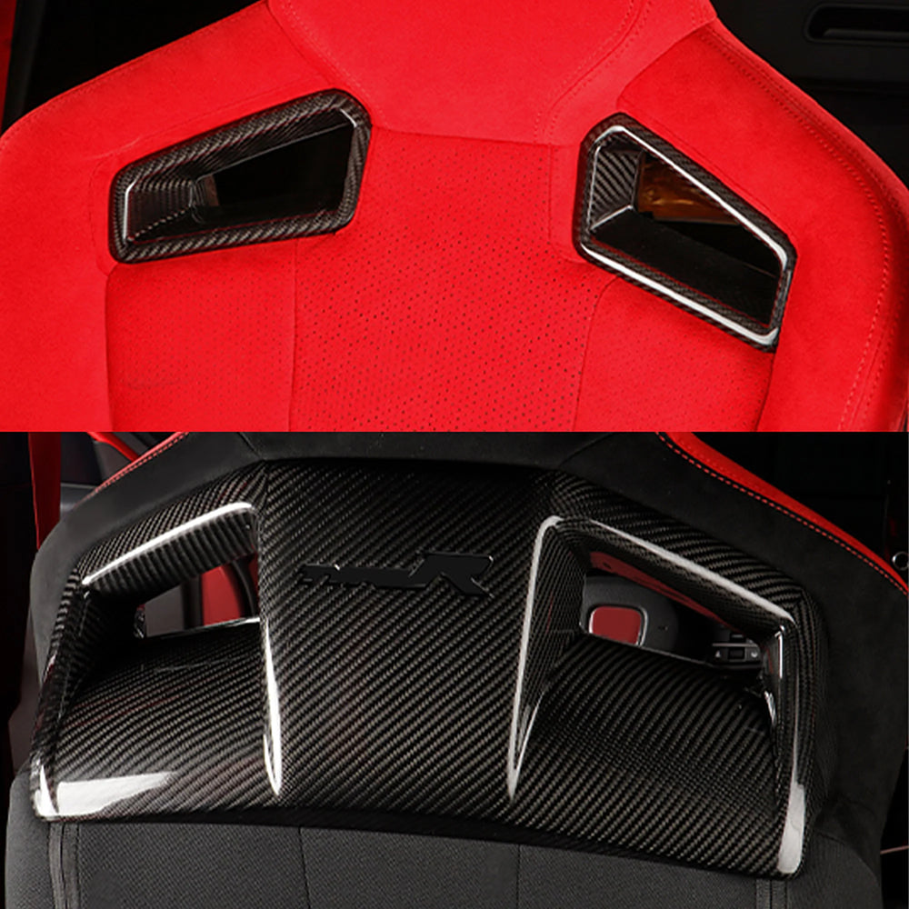 Front Seat Back Covers Dry Carbon