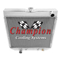 Polished Aluminum 3-Row Down-Flow Radiator