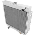 Polished Aluminum 3-Row Down-Flow Radiator