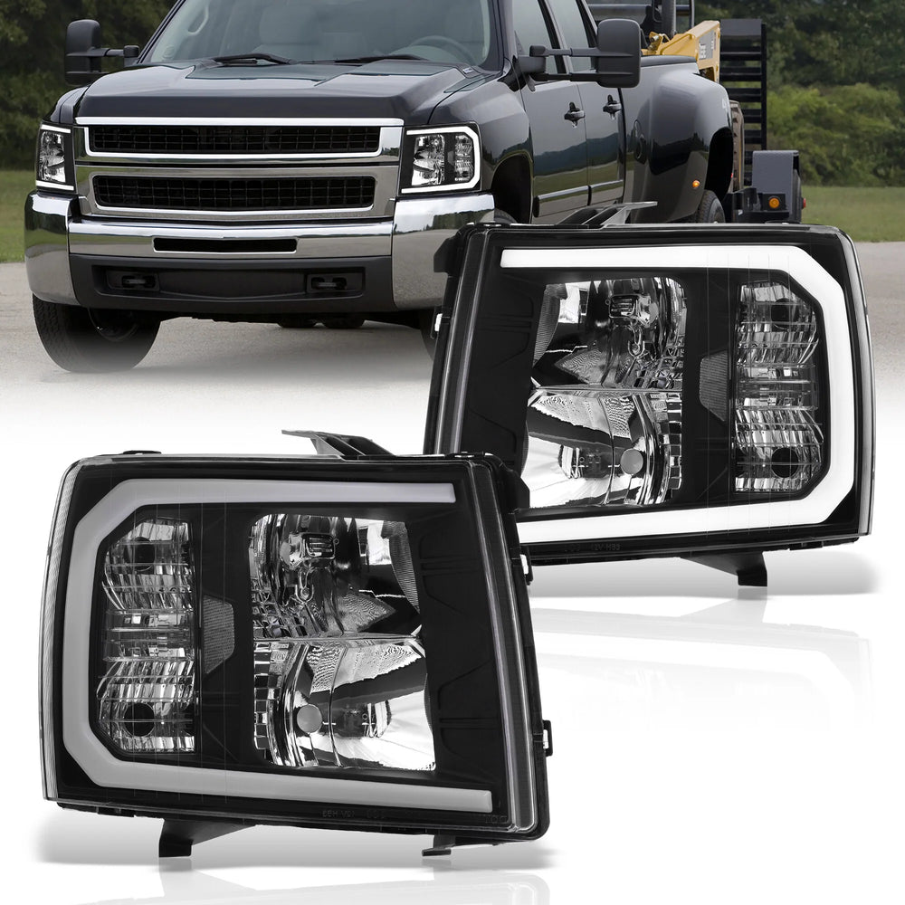 Factory Style Headlights with LED DRL Tubes