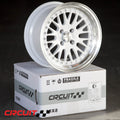 CP21 15x8 +25mm 4x100 Gloss White Machined Lip Wheel