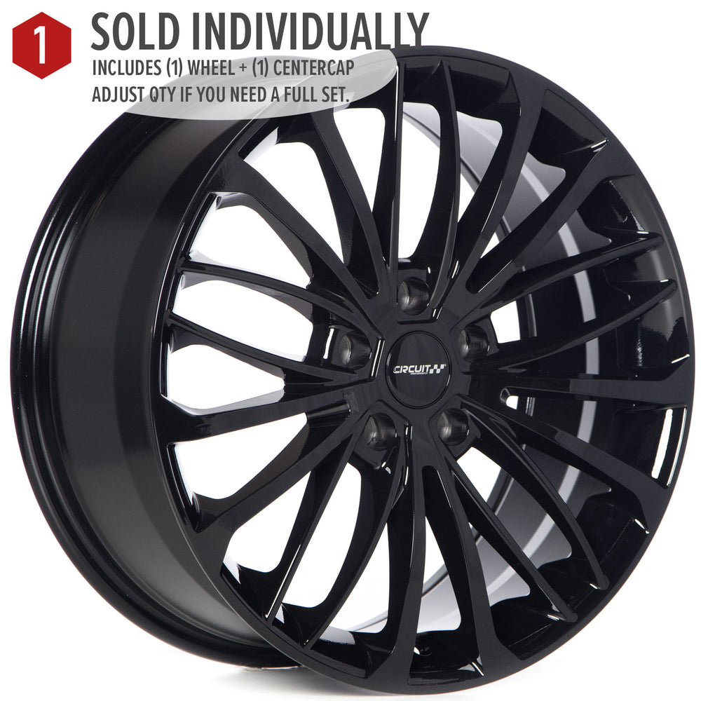 CP36 18x8 +40mm 5x114.3 Full Gloss Black