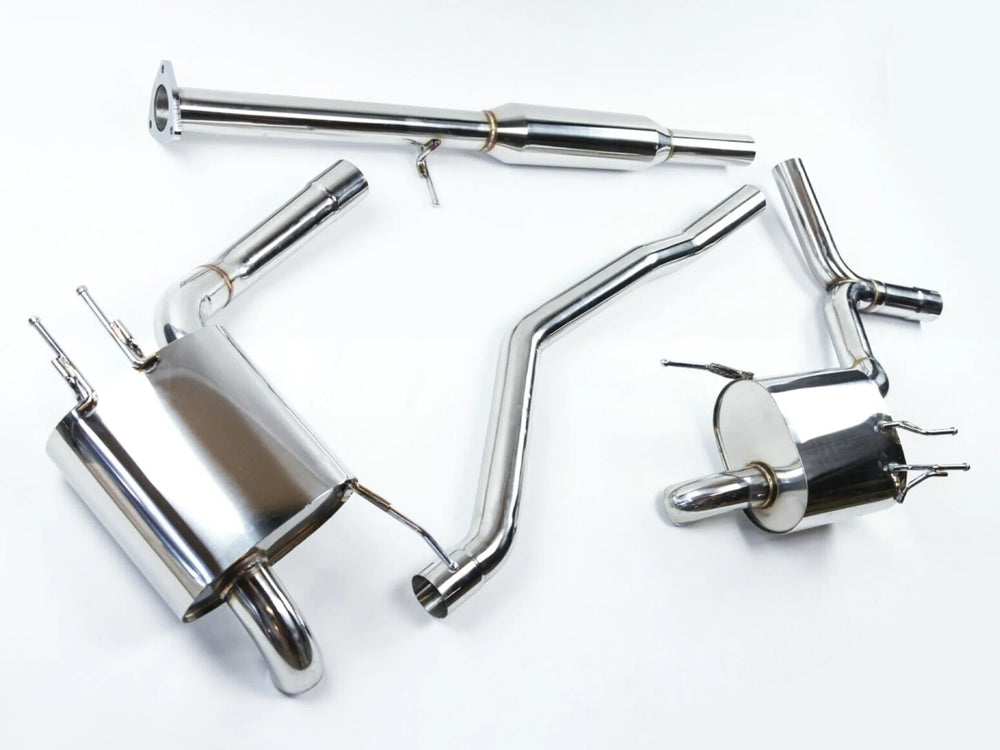 Stainless Steel Dual Muffler Resonated Cat-Back Exhaust