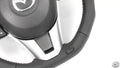 Perforated Leather Steering Wheel with Red Stitching