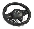 Perforated Leather Steering Wheel with Red Stitching