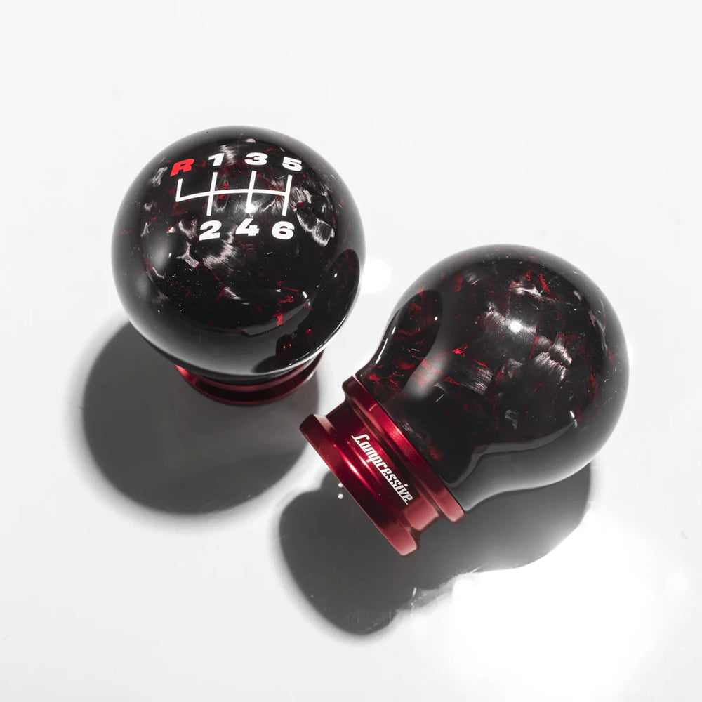 Red Forged Carbon Shift Knob M12x1.25mm