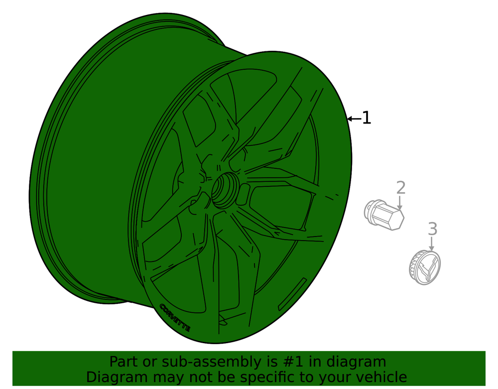 20x12 Polished Forged Rear Wheel