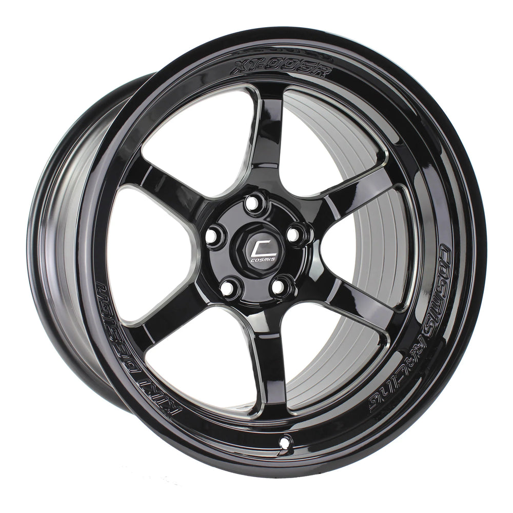 XT-006R 18x11 +8mm 5x114.3 Gloss Black Machined Face Wheel