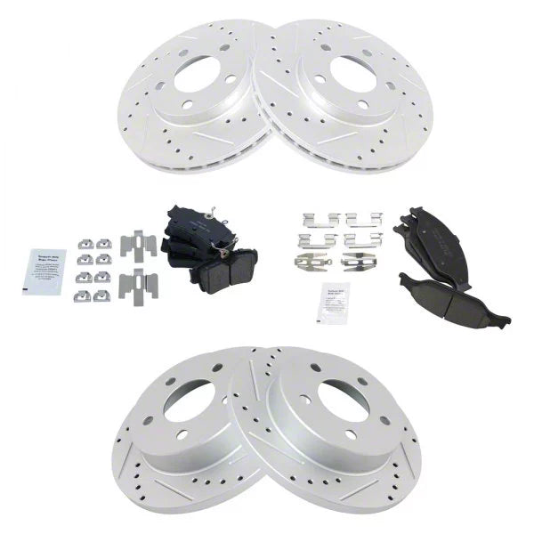 Ceramic Performance Front and Rear Brake Rotor and Pad Kit
