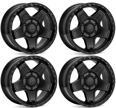 ECHO 18x9 +25 5x130 Matte Black Wheel Set