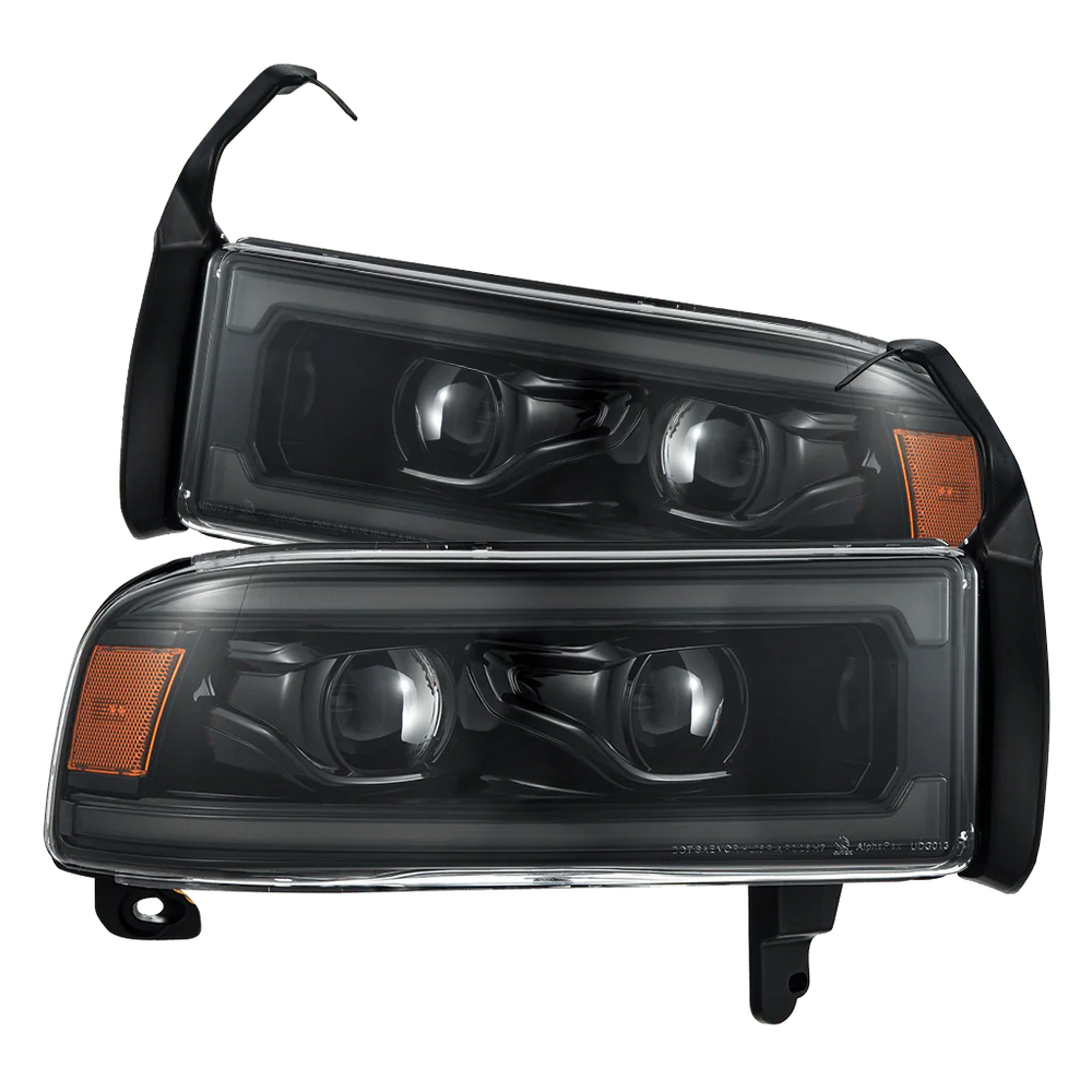 LUXX Dual Square Projector Headlights w/ LED DRL