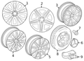 20-Inch Black Twin 5-Spoke Rear Alloy Wheel