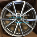 19x8 5-Lug 49mm Offset Grey Machined Alloy Wheel