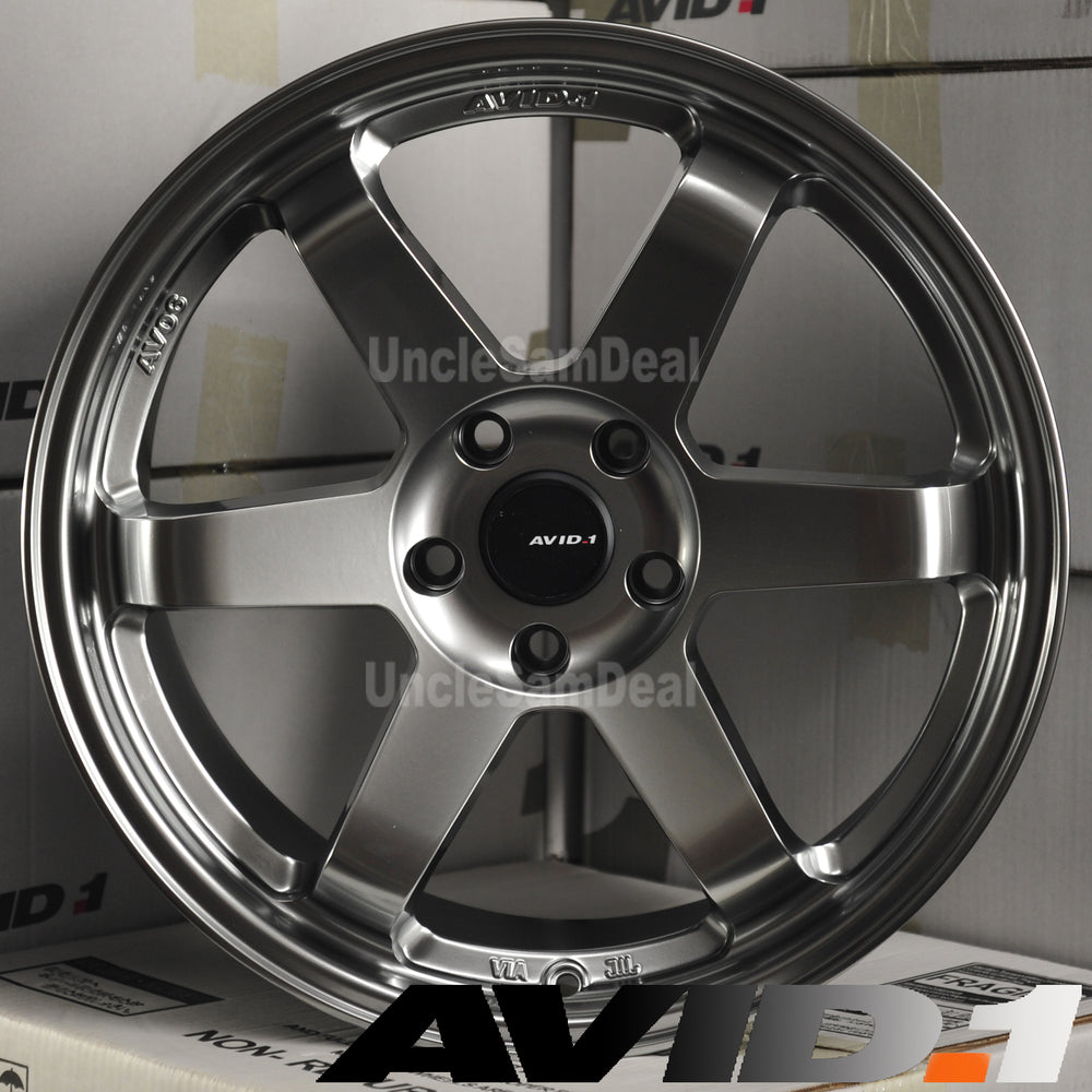AV-06 18x8.5 +35mm 5x114.3mm Hyper Black Wheel