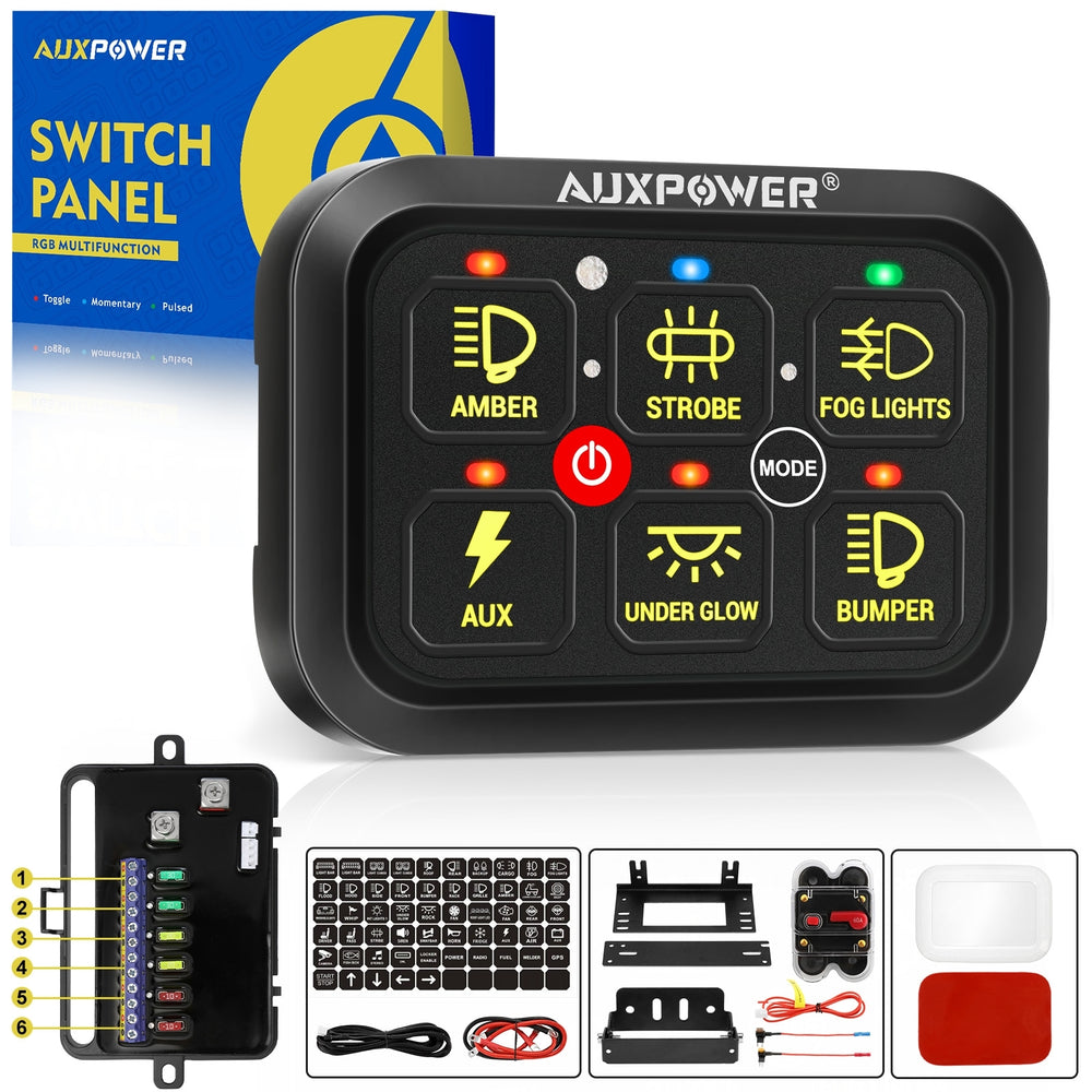 6 Gang RGB Multi-function Switch Panel