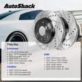 Drilled and Slotted Disc Brake Rotor Set