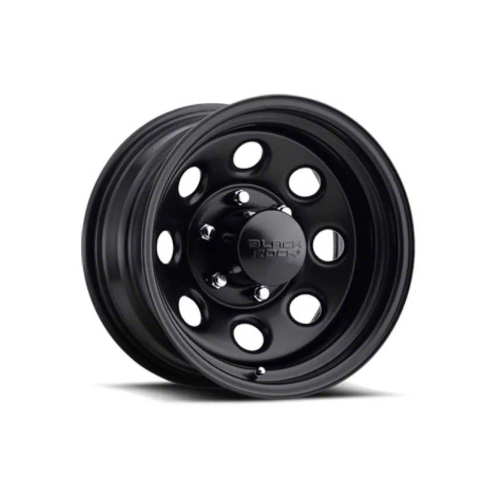 997 Type 8 16x7 6x5.5 0 Offset Matte Black Steel Wheel