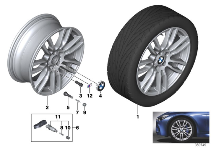 Double Spoke Style 403 19x8 Alloy Wheel