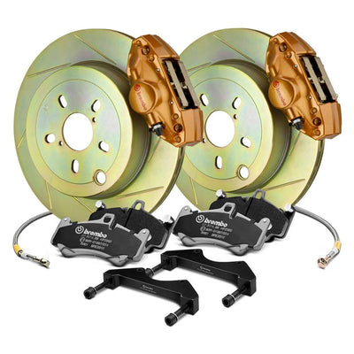 Rear 2 Piston Brake Kit with Gold Caliper Finish
