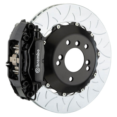 Type-3 Slotted Rotor Kit with Black Four-Piston Calipers