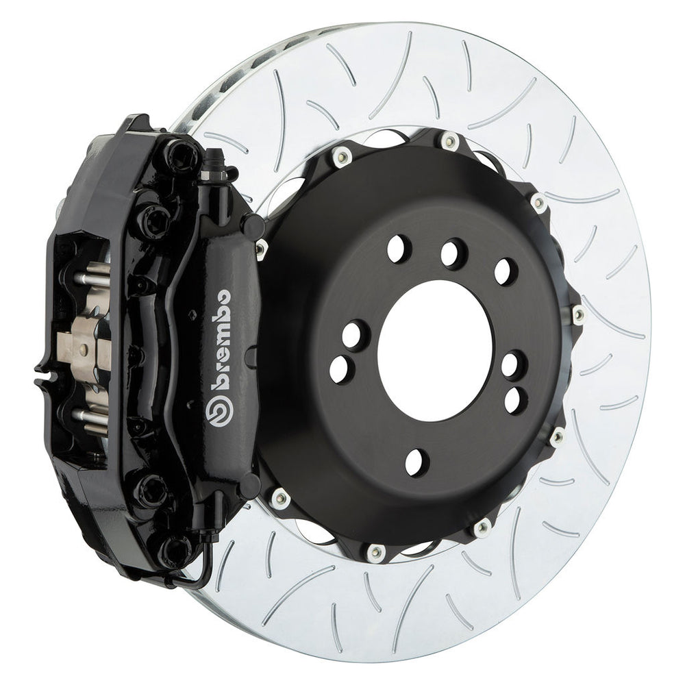 Type-3 Slotted Rotor Kit with Black Four-Piston Calipers