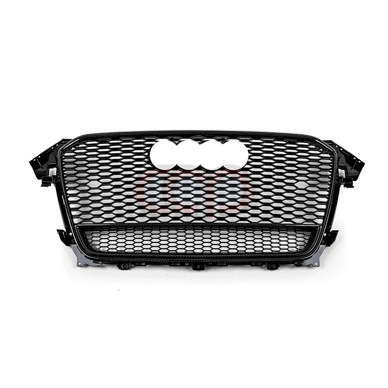RS4 Style Front Grille with Carbon Fiber Frame