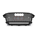 RS4 Style Front Grille with Carbon Fiber Frame