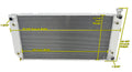 3-Row Aluminum Radiator with Transmission and Oil Cooler