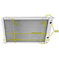 3-Row Cross-Flow Aluminum Radiator