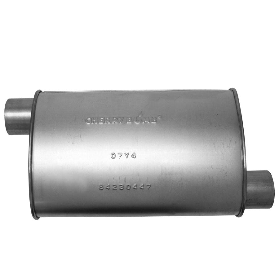 Turbo Muffler, 2.50-Inch Inlet/Outlet, 14-Inch Body