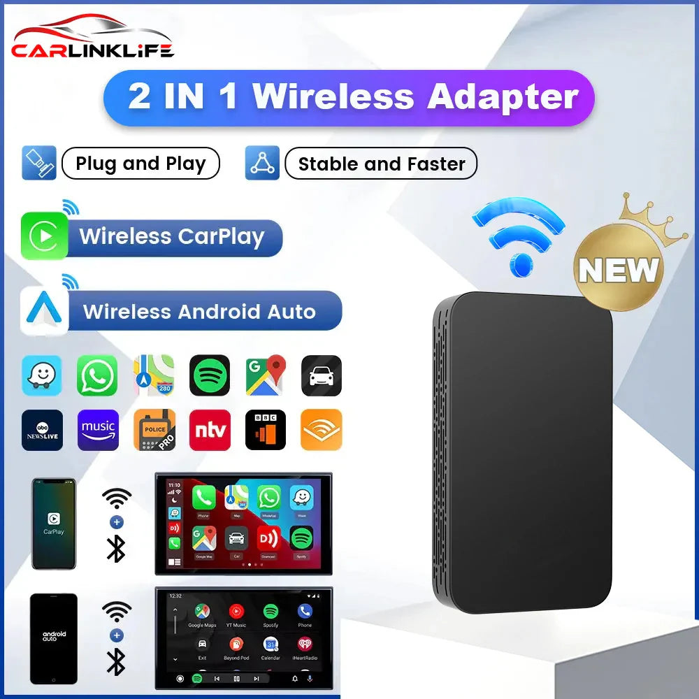 5.0 Wireless CarPlay Android Auto Adapter
