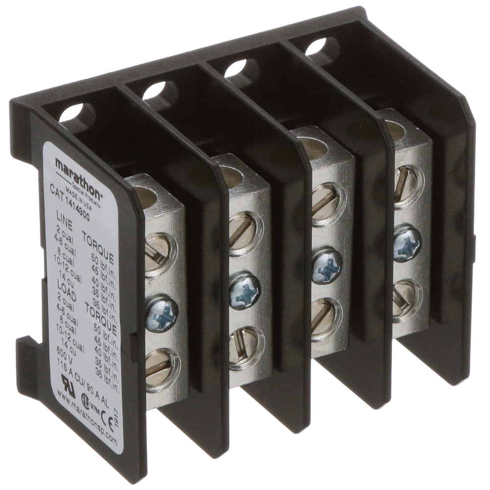 4-Pole Power Splicer Barrier Terminal Block