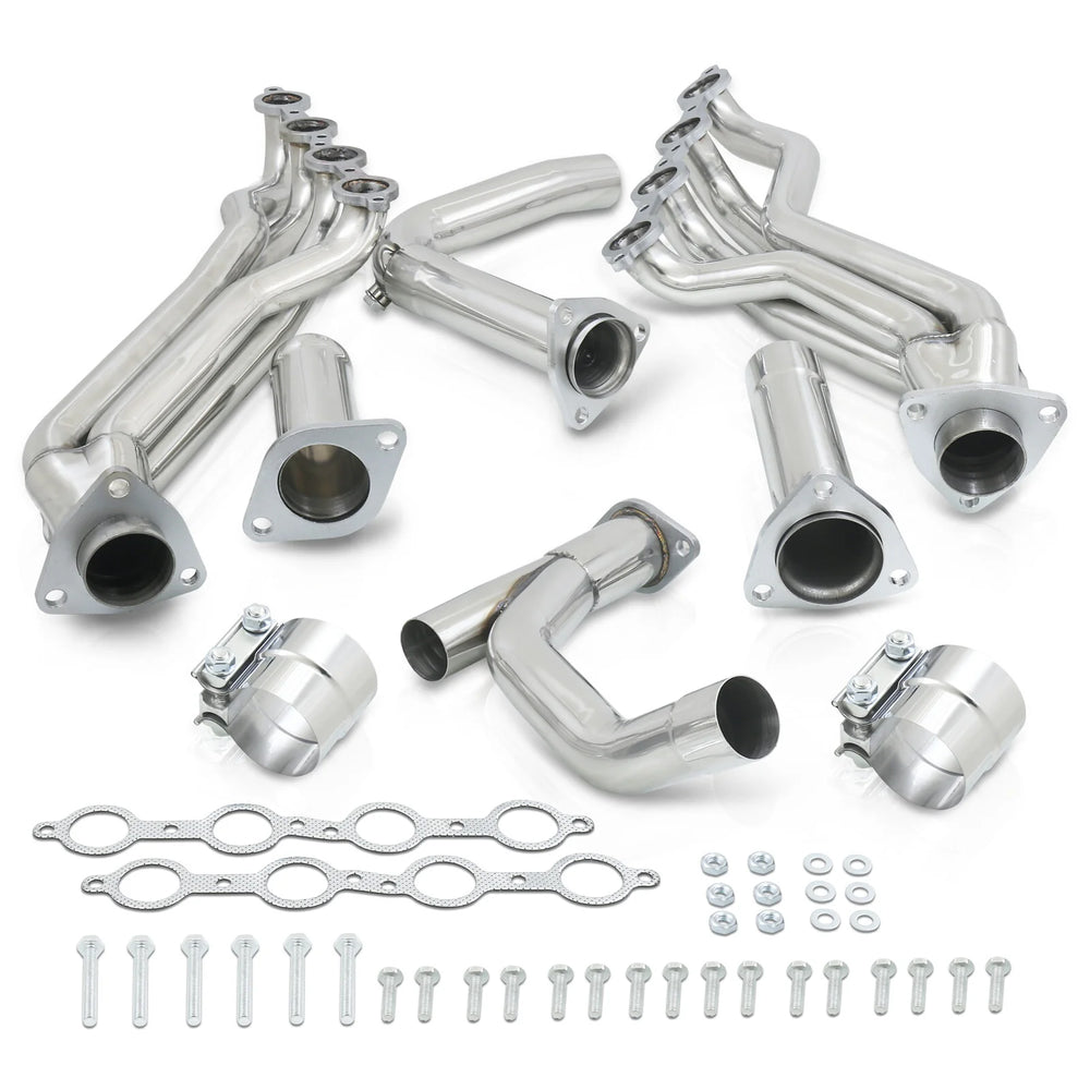 8-2-1 Stainless Steel Long Tube Header and Y-Pipe Kit