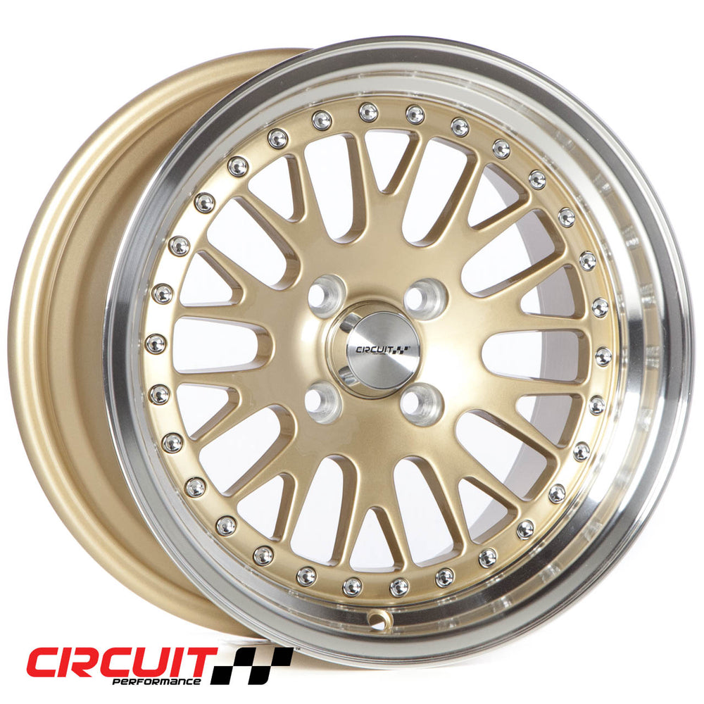 CP21 15x8 +25mm 4x100 Gloss Gold Alloy Wheel