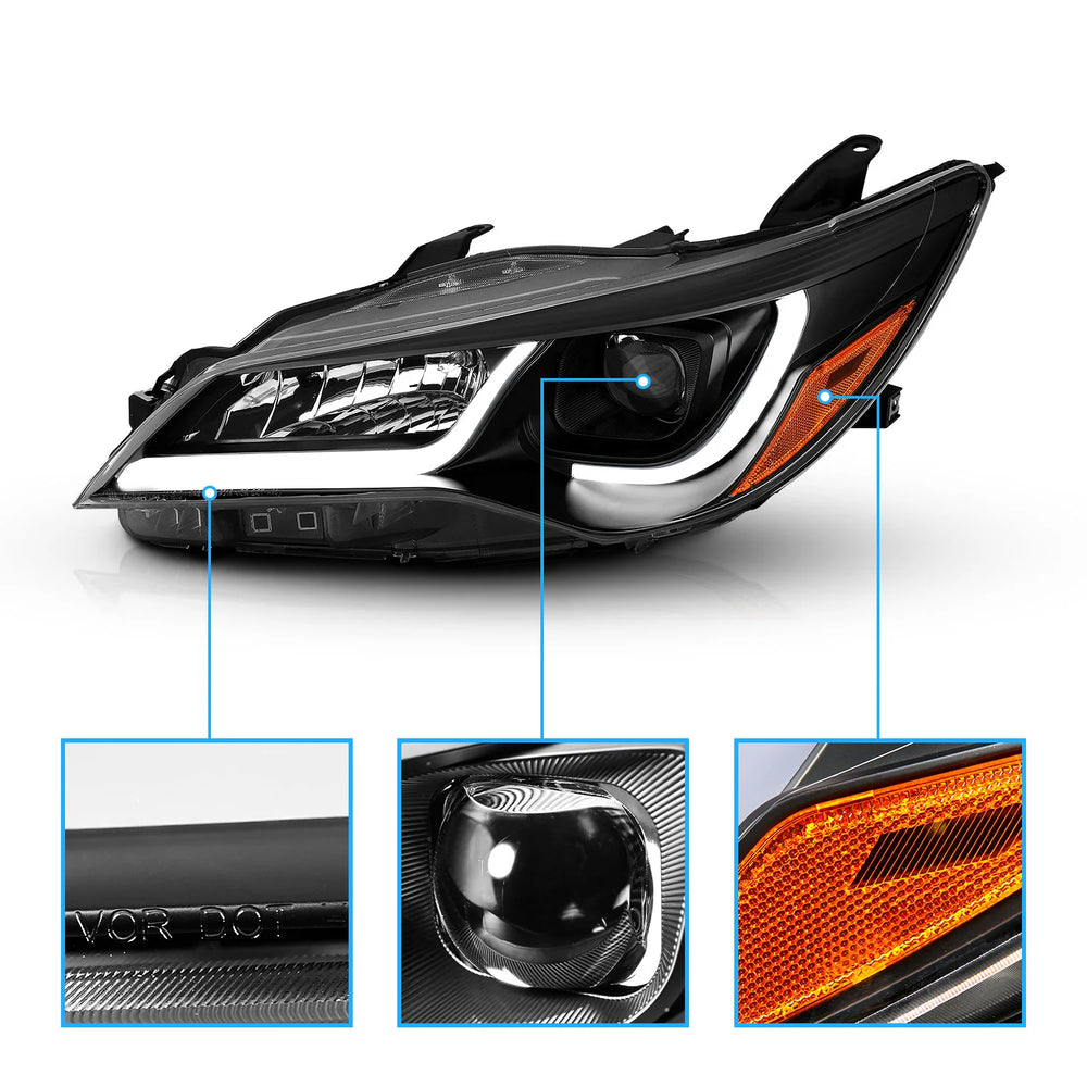 Projector Headlights with Light Bar