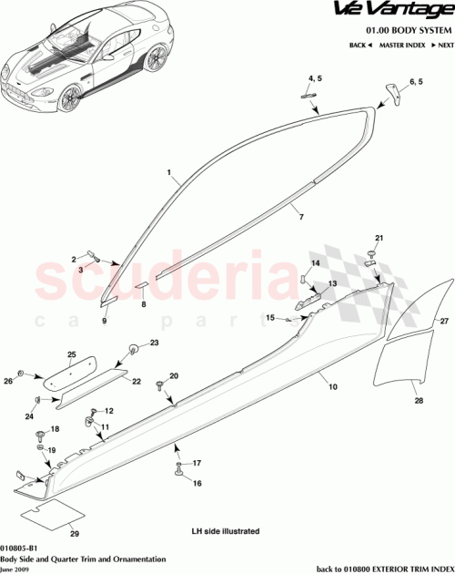 Carbon Fibre Right-Hand Front Wing Side Strake