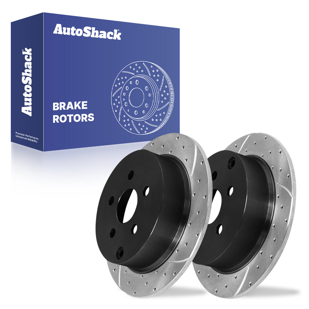 Drilled and Slotted Rear Brake Rotors