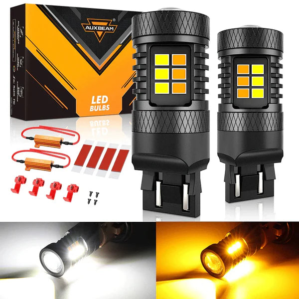 T20 7443 Dual-Color Switchback LED Bulbs