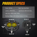 R4 Series 4-Inch Amber Spot Beam LED Pod Light