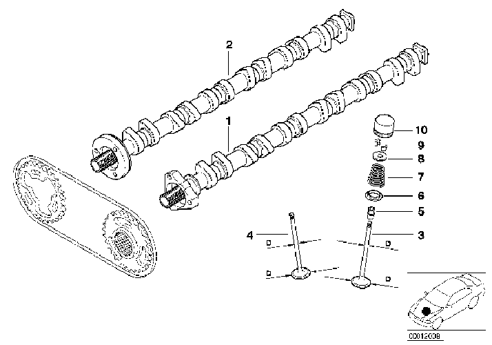 M54 3.0L Intake Camshaft