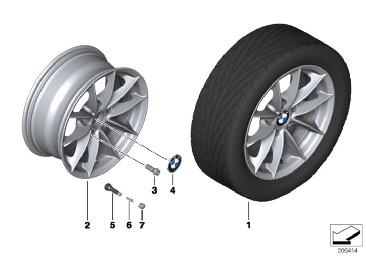 V Spoke 360 16-Inch Light Alloy Wheel