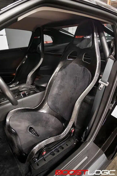 Carbon Fiber Seat w/ Black Ultra Suede Padding