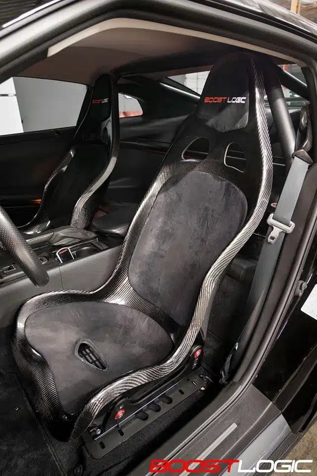 Carbon Fiber Seat w/ Black Ultra Suede Padding