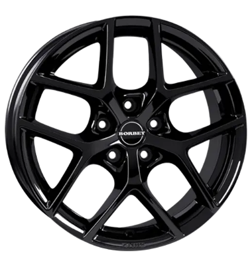7.5x17 ET40 5x114.3 Glossy Black Wheel