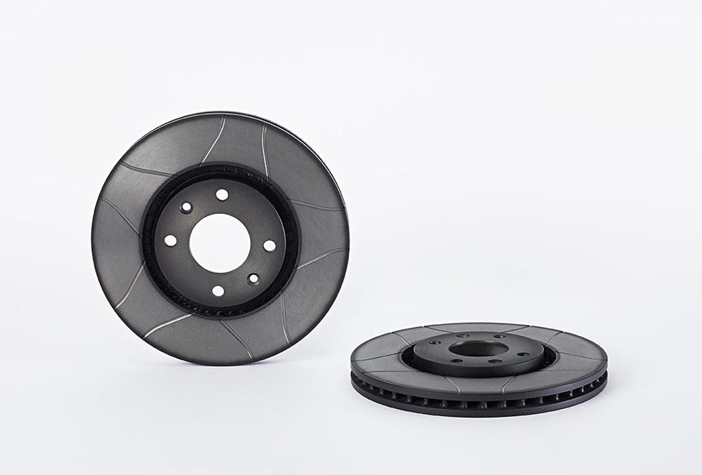Front Brake Disc, Grooved and Coated