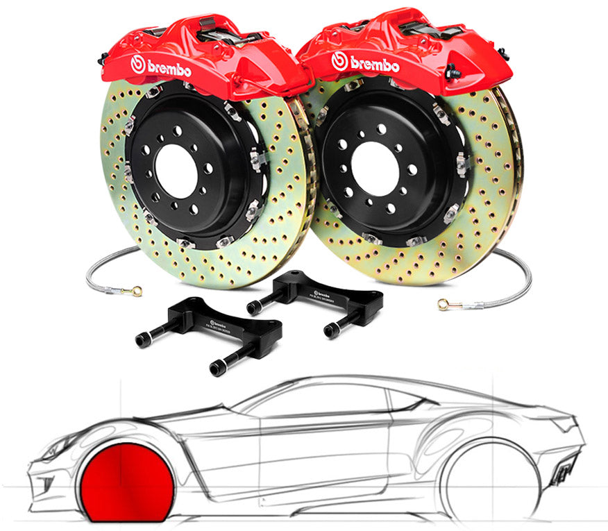 6-Piston Caliper Kit with 365x34mm Rotors