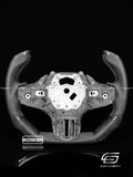 Gloss Carbon Fiber Perforated Leather Steering Wheel