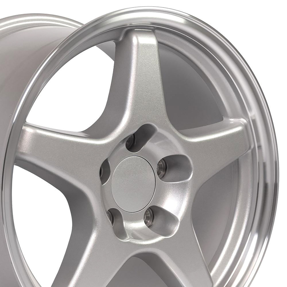 ZR1 Style 17x11 Silver Machined Lip Wheel
