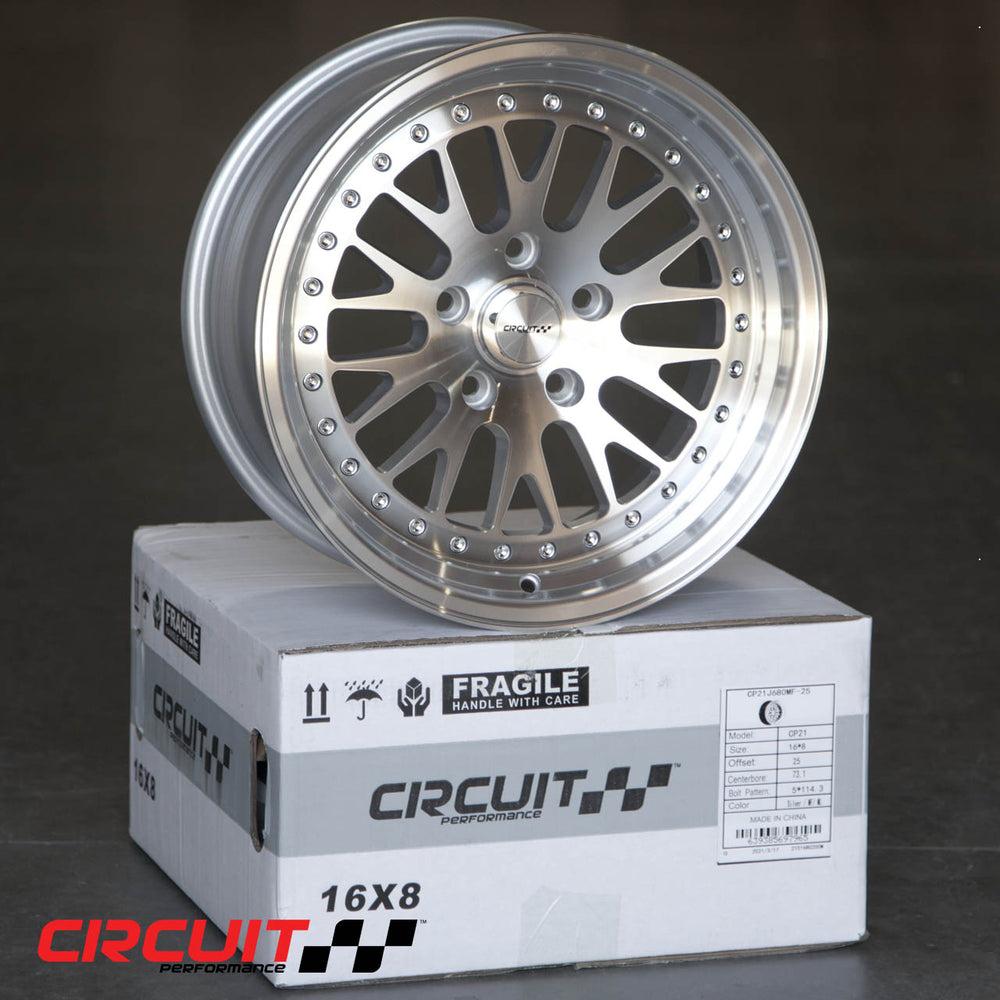 CP21 16x8 Silver/Machined Wheel